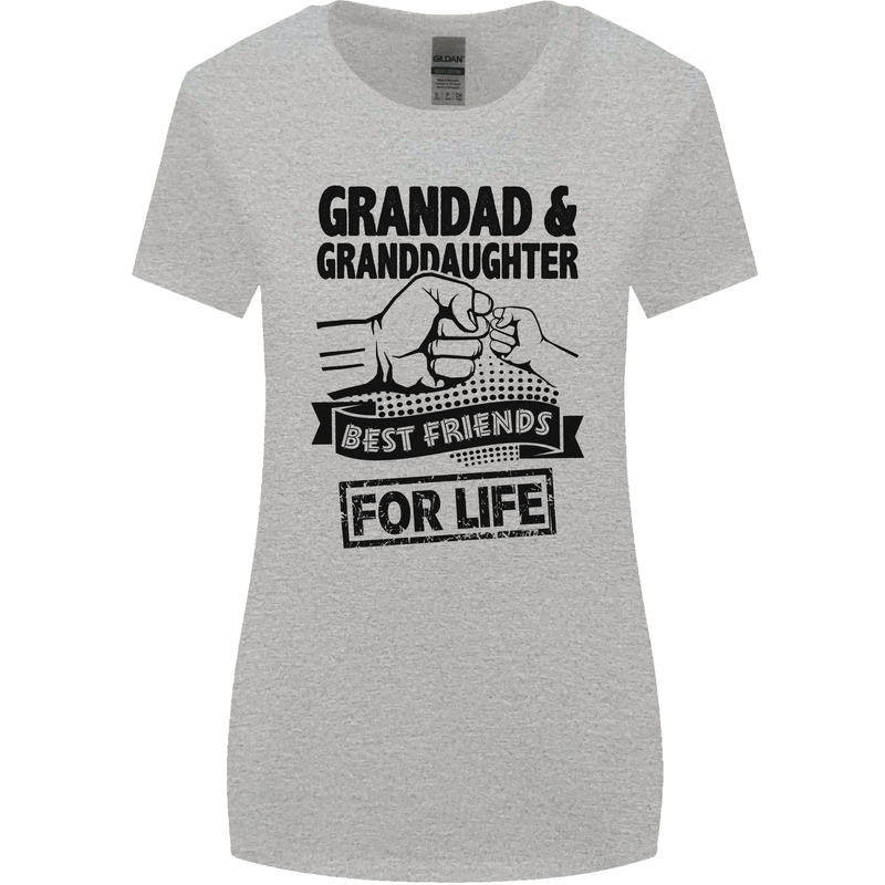 Grandad and Granddaughter Grandparent's Day Womens Wider Cut T-Shirt Sports Grey