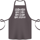 Grandad the Man Myth Legend Funny Cotton Apron 100% Organic Dark Grey