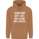 Grandad the Man Myth Legend Funny Mens 80% Cotton Hoodie Caramel Latte