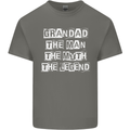 Grandad the Man Myth Legend Funny Mens Cotton T-Shirt Tee Top Charcoal