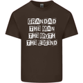 Grandad the Man Myth Legend Funny Mens Cotton T-Shirt Tee Top Dark Chocolate