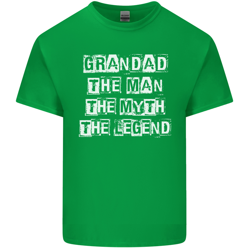 Grandad the Man Myth Legend Funny Mens Cotton T-Shirt Tee Top Irish Green
