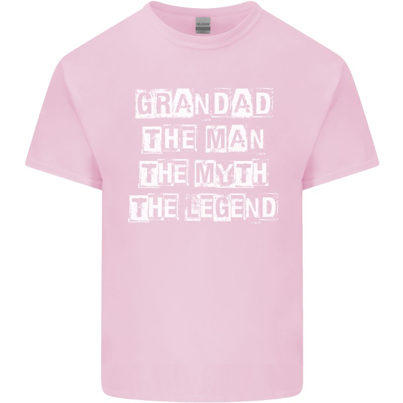 Grandad the Man Myth Legend Funny Mens Cotton T-Shirt Tee Top Light Pink