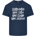 Grandad the Man Myth Legend Funny Mens Cotton T-Shirt Tee Top Navy Blue