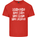 Grandad the Man Myth Legend Funny Mens Cotton T-Shirt Tee Top Red