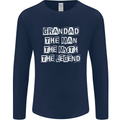 Grandad the Man Myth Legend Funny Mens Long Sleeve T-Shirt Navy Blue