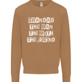Grandad the Man Myth Legend Funny Mens Sweatshirt Jumper Caramel Latte