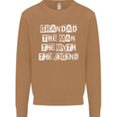 Grandad the Man Myth Legend Funny Mens Sweatshirt Jumper Caramel Latte