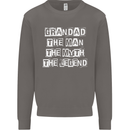 Grandad the Man Myth Legend Funny Mens Sweatshirt Jumper Charcoal