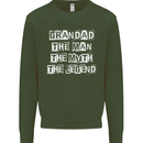 Grandad the Man Myth Legend Funny Mens Sweatshirt Jumper Forest Green