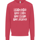 Grandad the Man Myth Legend Funny Mens Sweatshirt Jumper Heliconia