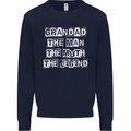 Grandad the Man Myth Legend Funny Mens Sweatshirt Jumper Navy Blue