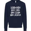 Grandad the Man Myth Legend Funny Mens Sweatshirt Jumper Navy Blue