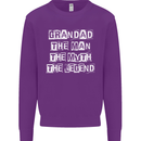 Grandad the Man Myth Legend Funny Mens Sweatshirt Jumper Purple
