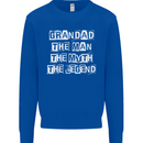 Grandad the Man Myth Legend Funny Mens Sweatshirt Jumper Royal Blue