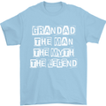 Grandad the Man Myth Legend Funny Mens T-Shirt Cotton Gildan Light Blue