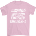 Grandad the Man Myth Legend Funny Mens T-Shirt Cotton Gildan Light Pink