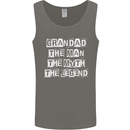 Grandad the Man Myth Legend Funny Mens Vest Tank Top Charcoal