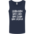 Grandad the Man Myth Legend Funny Mens Vest Tank Top Navy Blue
