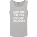 Grandad the Man Myth Legend Funny Mens Vest Tank Top Sports Grey