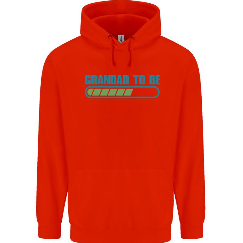 Grandad to Be Newborn Baby Grandparent Mens 80% Cotton Hoodie Bright Red
