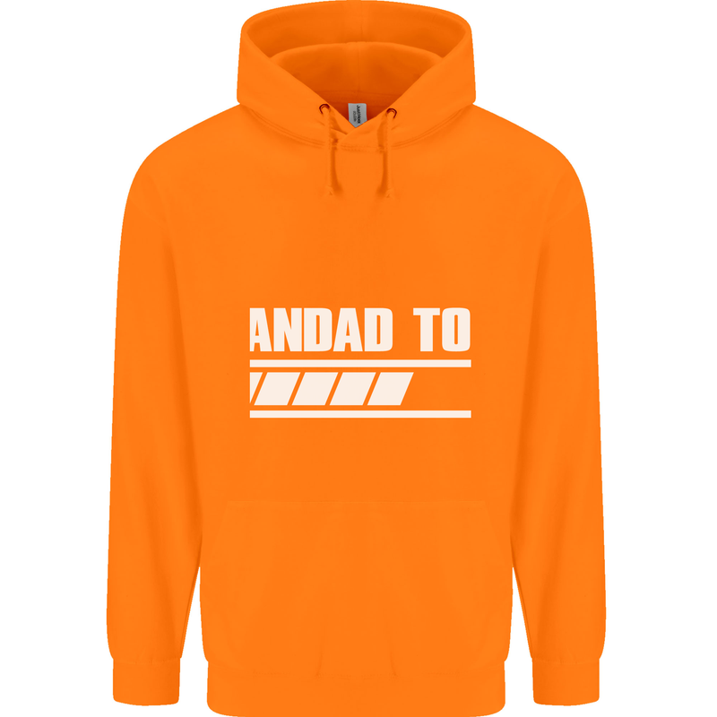 Grandad to Be Newborn Baby Grandparent Mens 80% Cotton Hoodie Orange