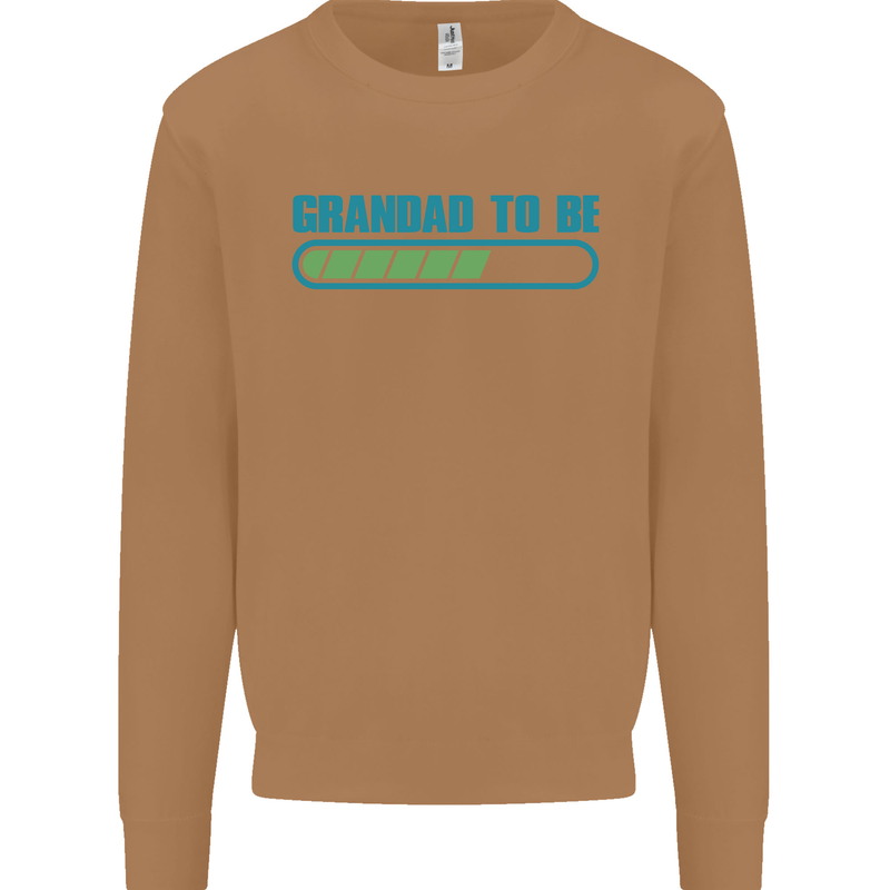 Grandad to Be Newborn Baby Grandparent Mens Sweatshirt Jumper Caramel Latte
