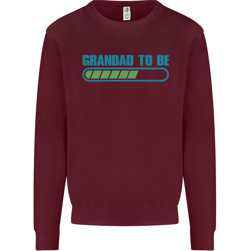Grandad to Be Newborn Baby Grandparent Mens Sweatshirt Jumper Maroon