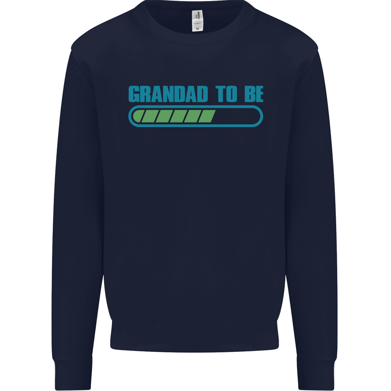 Grandad to Be Newborn Baby Grandparent Mens Sweatshirt Jumper Navy Blue