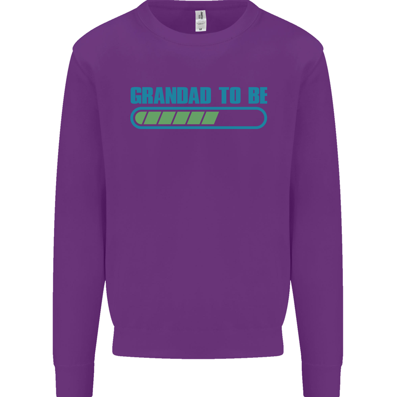 Grandad to Be Newborn Baby Grandparent Mens Sweatshirt Jumper Purple