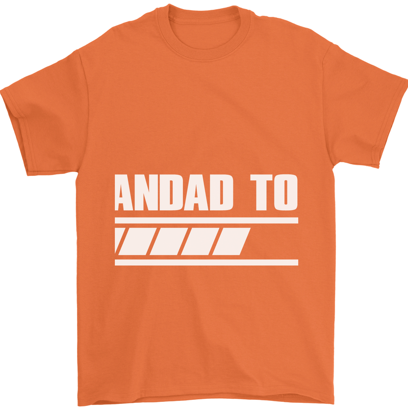 Grandad to Be Newborn Baby Grandparent Mens T-Shirt Cotton Gildan Orange