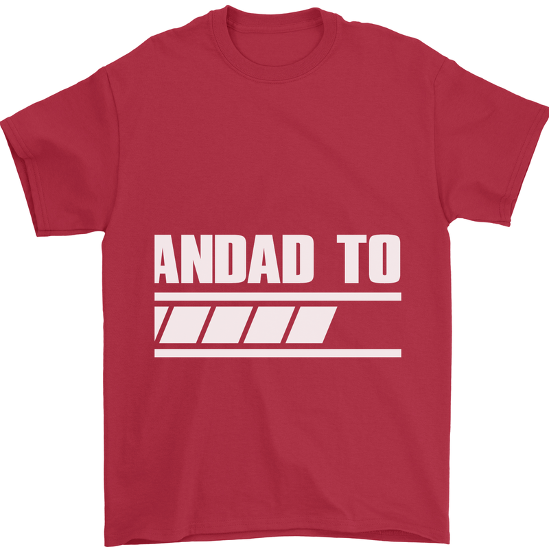 Grandad to Be Newborn Baby Grandparent Mens T-Shirt Cotton Gildan Red