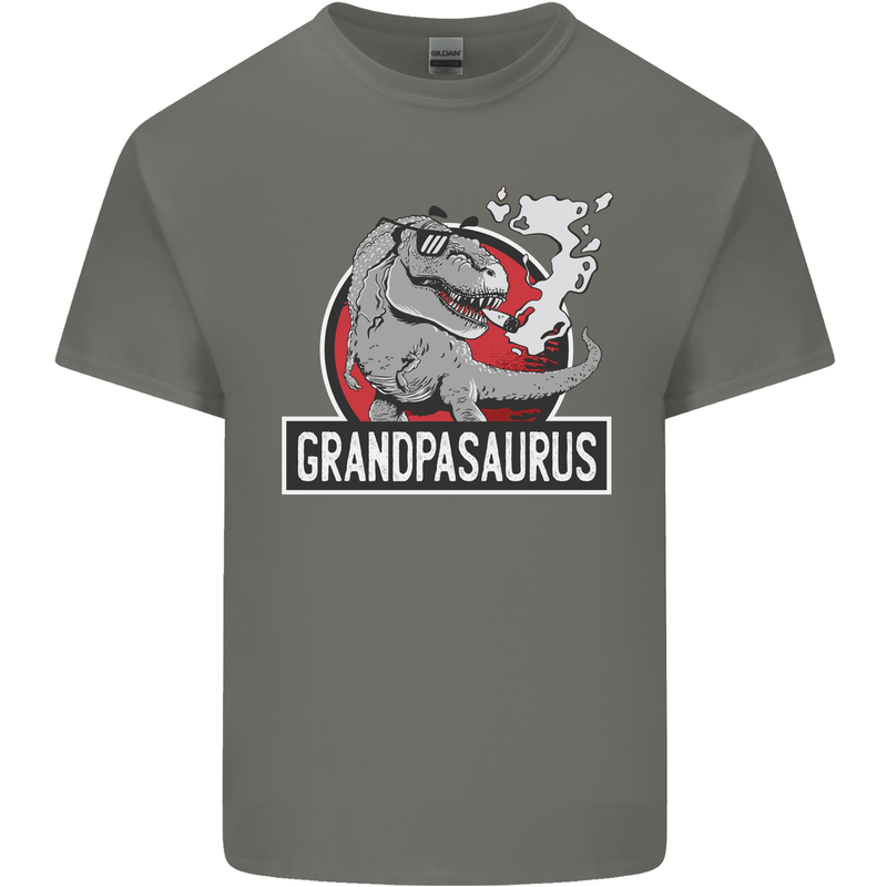 Grandpa Grandpasaurus Grandparent's Day Mens Cotton T-Shirt Tee Top Charcoal