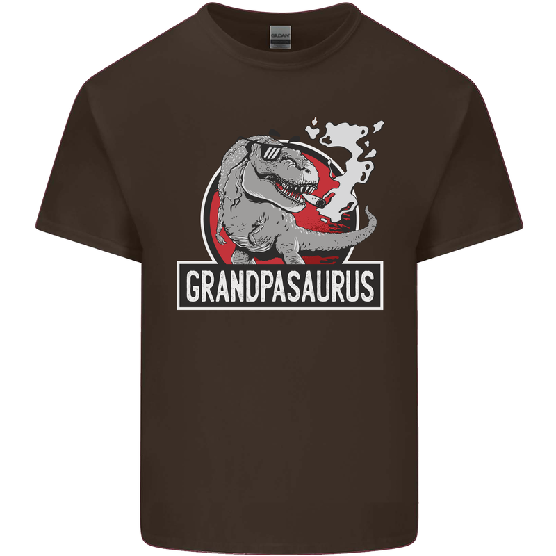 Grandpa Grandpasaurus Grandparent's Day Mens Cotton T-Shirt Tee Top Dark Chocolate