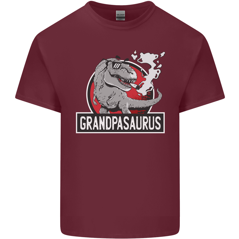 Grandpa Grandpasaurus Grandparent's Day Mens Cotton T-Shirt Tee Top Maroon