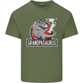 Grandpa Grandpasaurus Grandparent's Day Mens Cotton T-Shirt Tee Top Military Green