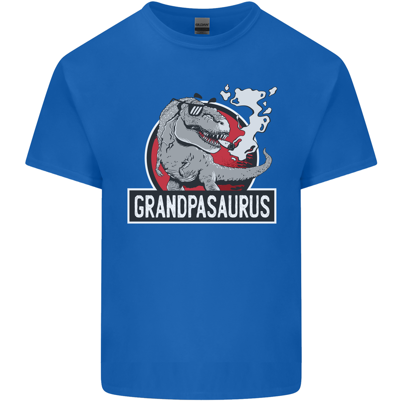 Grandpa Grandpasaurus Grandparent's Day Mens Cotton T-Shirt Tee Top Royal Blue