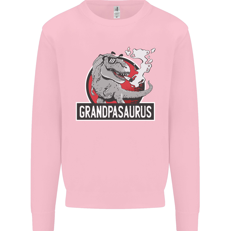Grandpa Grandpasaurus Grandparent's Day Mens Sweatshirt Jumper Light Pink