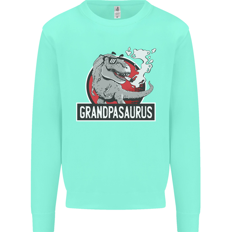 Grandpa Grandpasaurus Grandparent's Day Mens Sweatshirt Jumper Peppermint