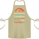 Grandpa Man Myth Legend Funny Fathers Day Cotton Apron 100% Organic Khaki