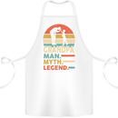 Grandpa Man Myth Legend Funny Fathers Day Cotton Apron 100% Organic White