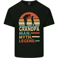 Grandpa Man Myth Legend Funny Fathers Day Mens Cotton T-Shirt Tee Top Black