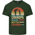 Grandpa Man Myth Legend Funny Fathers Day Mens Cotton T-Shirt Tee Top Forest Green