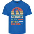 Grandpa Man Myth Legend Funny Fathers Day Mens Cotton T-Shirt Tee Top Royal Blue