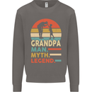 Grandpa Man Myth Legend Funny Fathers Day Mens Sweatshirt Jumper Charcoal
