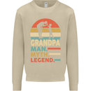 Grandpa Man Myth Legend Funny Fathers Day Mens Sweatshirt Jumper Sand