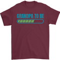 Grandpa to Be Funny New Baby Birth Mens T-Shirt Cotton Gildan Maroon