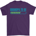 Grandpa to Be Funny New Baby Birth Mens T-Shirt Cotton Gildan Purple