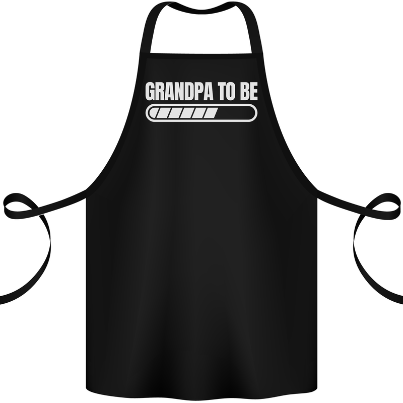 Grandpa to Be Newborn Baby Grandparent Cotton Apron 100% Organic Black