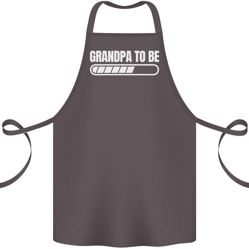 Grandpa to Be Newborn Baby Grandparent Cotton Apron 100% Organic Dark Grey